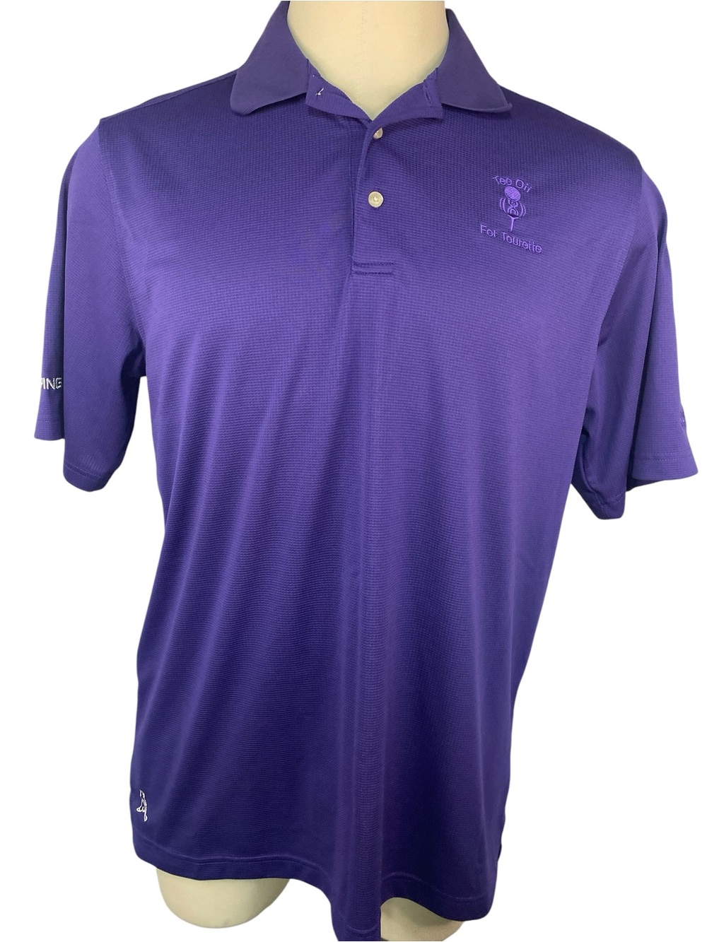 Ping Purple Short Sleeve Polo Golf Shirt Men’s Large
